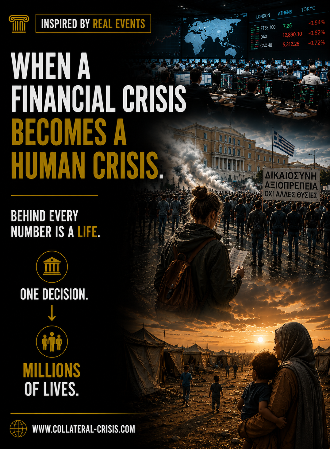 Economic and financial crisis opening slide